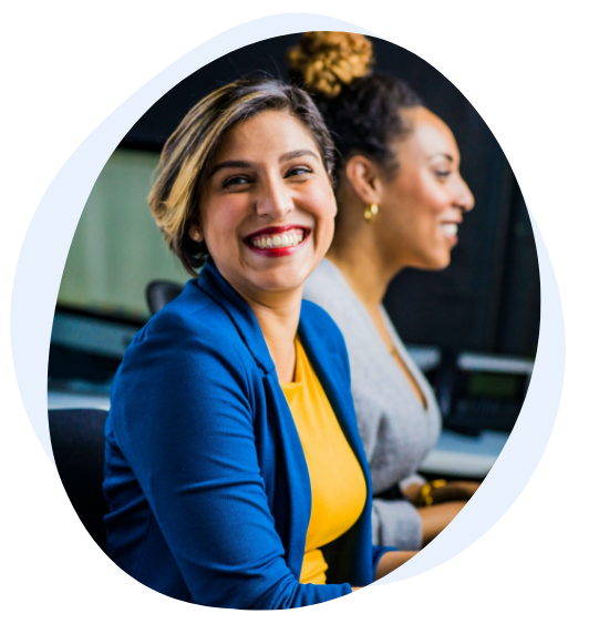 Business woman smiling